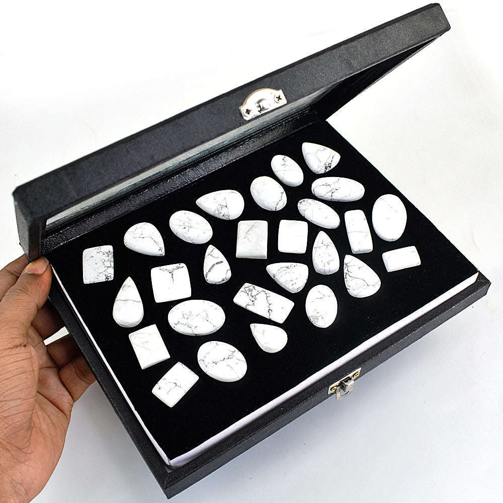 gemsmore:Natural Howlite Gemstone Lot gemsmore:Natural Howlite Gemstone Lot