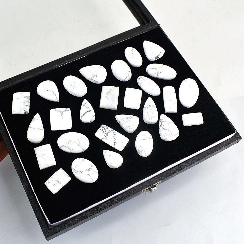 gemsmore:Natural Howlite Gemstone Lot gemsmore:Natural Howlite Gemstone Lot