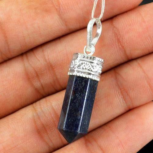 gemsmore:Natural Iolite Elegant Healing Point Pendant gemsmore:Natural Iolite Elegant Healing Point Pendant