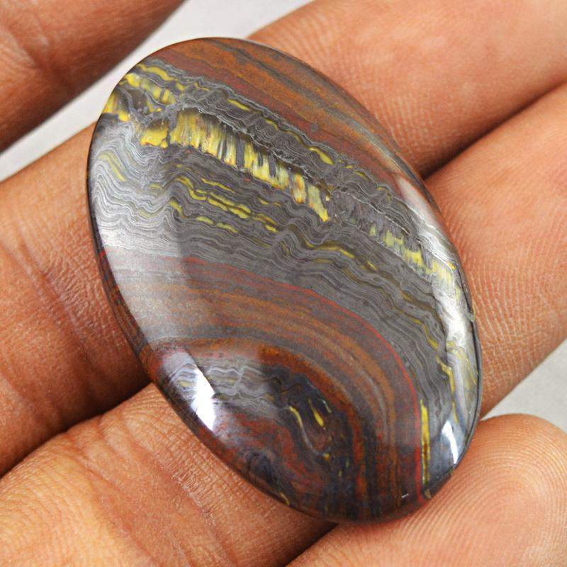 gemsmore:Natural Iron Tiger Eye Oval Shape Loose Gemstone gemsmore:Natural Iron Tiger Eye Oval Shape Loose Gemstone