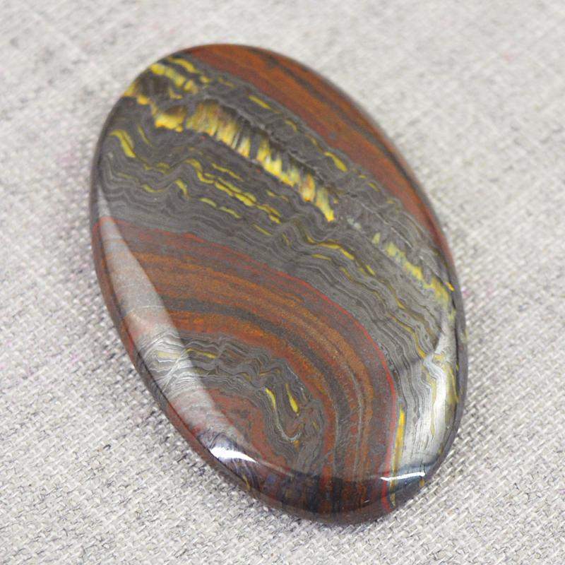 gemsmore:Natural Iron Tiger Eye Oval Shape Loose Gemstone gemsmore:Natural Iron Tiger Eye Oval Shape Loose Gemstone