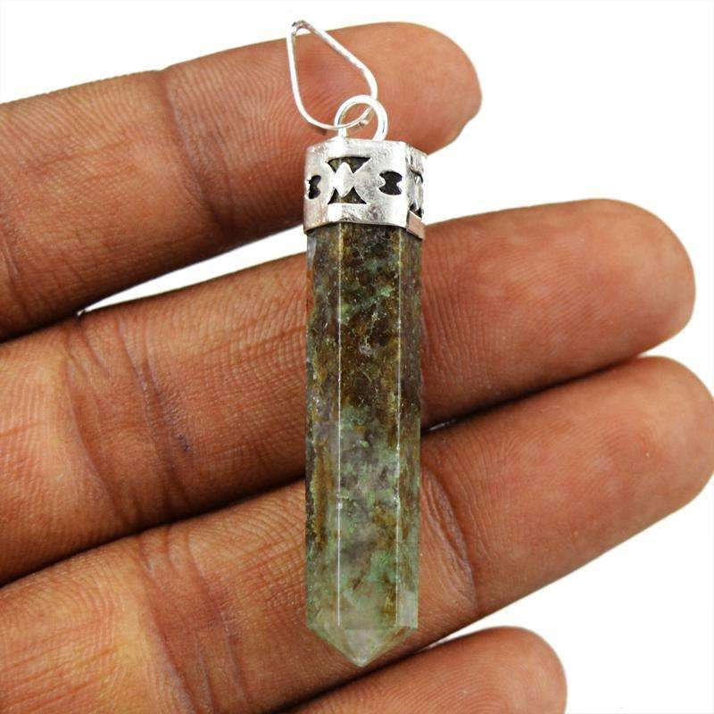 gemsmore:Natural Labradorite Reiki Healing Point Pendant gemsmore:Natural Labradorite Reiki Healing Point Pendant