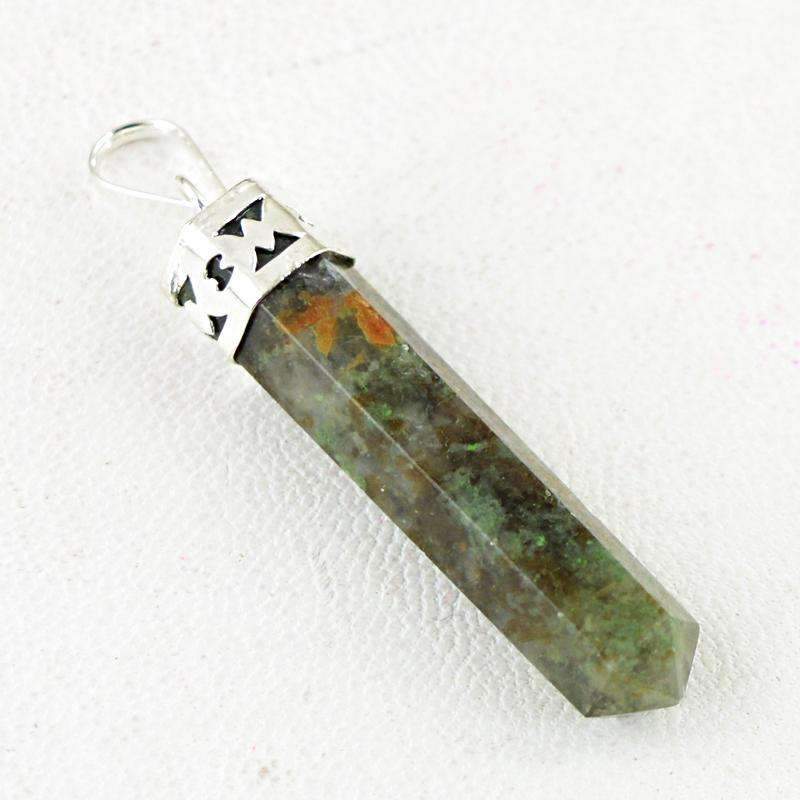 gemsmore:Natural Labradorite Reiki Healing Point Pendant gemsmore:Natural Labradorite Reiki Healing Point Pendant