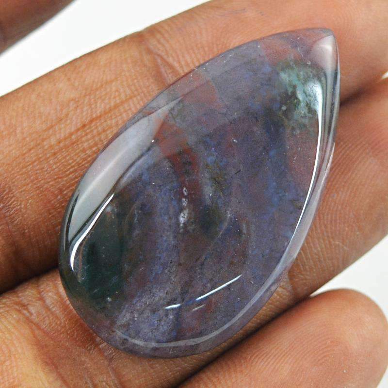 gemsmore:Natural Moss Agate Gemstone Pear Shape gemsmore:Natural Moss Agate Gemstone Pear Shape