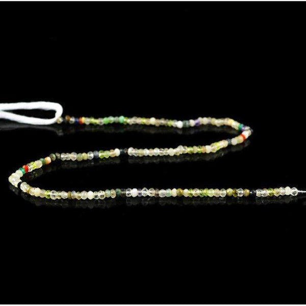 gemsmore:Natural Multicolor Multi Gemstone Drilled Beads Strand - Round Cut