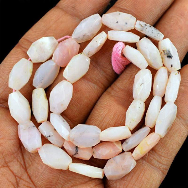 gemsmore:Natural Pink Australian Opal Beads Strand