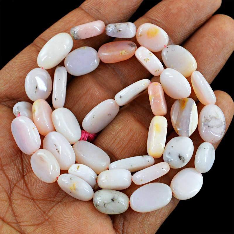 gemsmore:Natural Pink Australian Opal Beads Strand gemsmore:Natural Pink Australian Opal Beads Strand