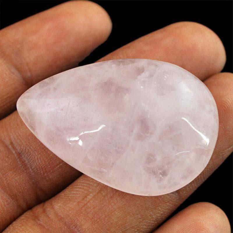 gemsmore:Natural Pink Rose Quartz Pear Shape Gemstone gemsmore:Natural Pink Rose Quartz Pear Shape Gemstone