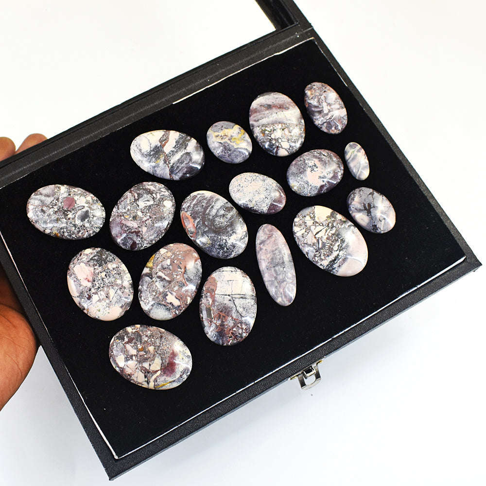 gemsmore:Natural Porcelain Jasper Untreated Gemstone Cabochon Lot gemsmore:Natural Porcelain Jasper Untreated Gemstone Cabochon Lot