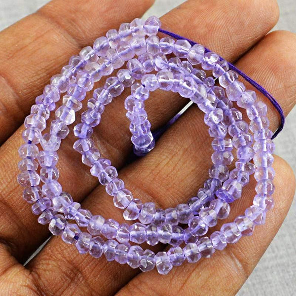 gemsmore:Natural Purple Amethyst Round Beads Strand