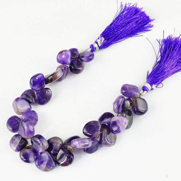 gemsmore:Natural Purple Amethyst Unheated Beads Strand