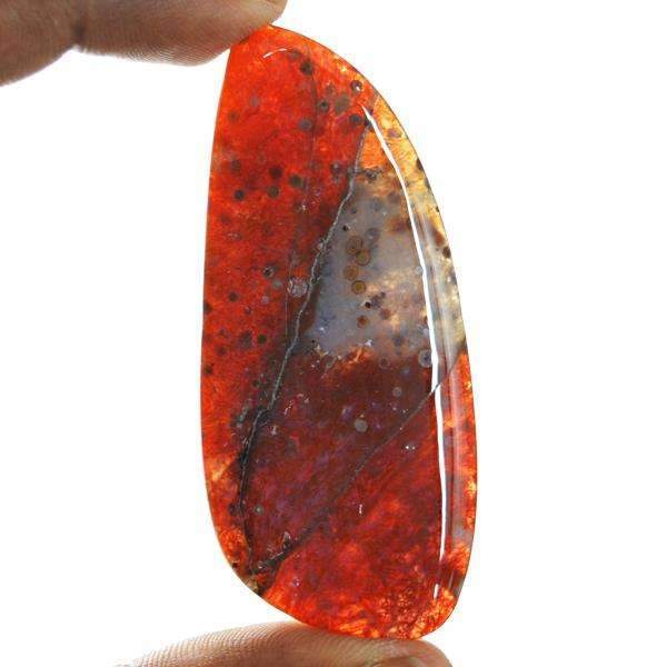 gemsmore:Natural Red Moss Agate Gemstone - Untreated Loose gemsmore:Natural Red Moss Agate Gemstone - Untreated Loose