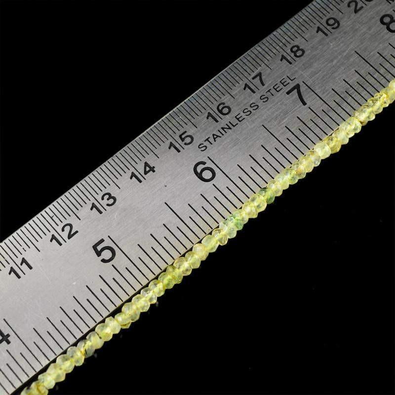 gemsmore:Natural Round Shape Green Phrenite Faceted Beads Strand gemsmore:Natural Round Shape Green Phrenite Faceted Beads Strand