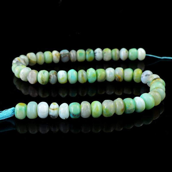 gemsmore:Natural Round Shape Untreated Peruvian Opal Beads Strand
