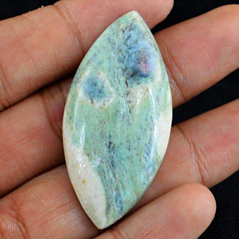 gemsmore:Natural Ruby Ziosite Gemstone - Loose Untreated gemsmore:Natural Ruby Ziosite Gemstone - Loose Untreated