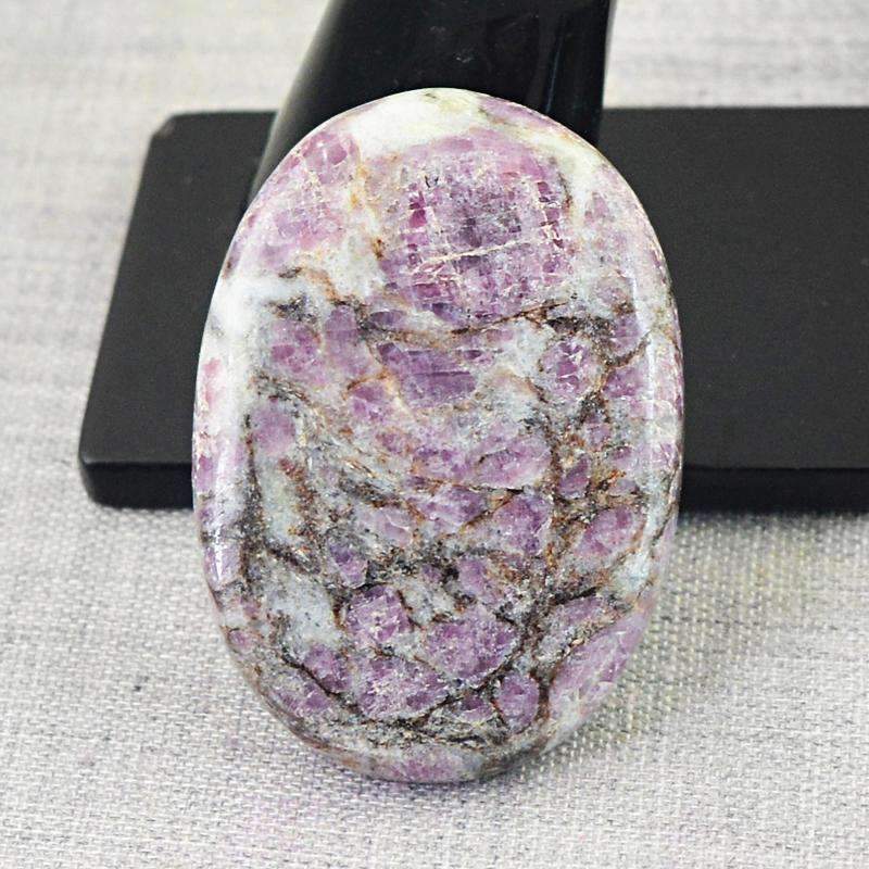 gemsmore:Natural Ruby Ziosite Gemstone - Oval Shape gemsmore:Natural Ruby Ziosite Gemstone - Oval Shape
