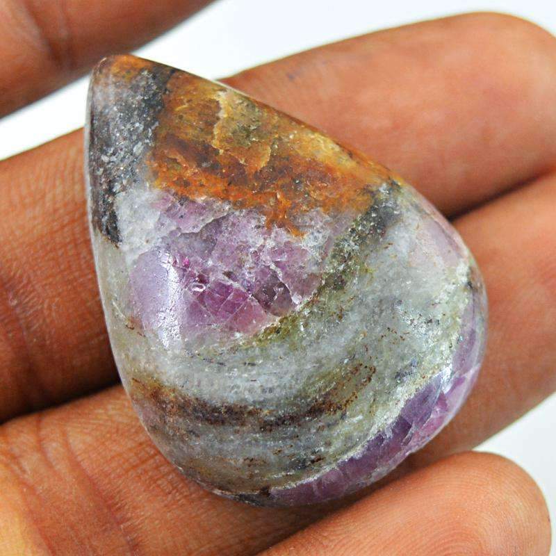 gemsmore:Natural Ruby Ziosite Gemstone Pear Shape gemsmore:Natural Ruby Ziosite Gemstone Pear Shape