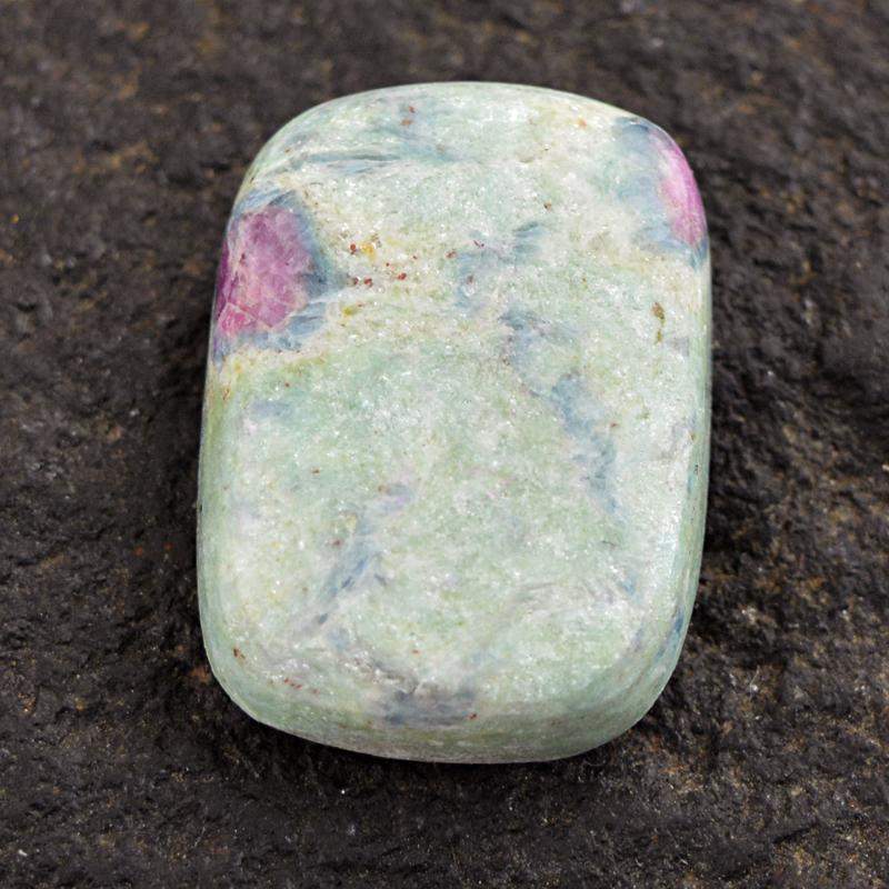 gemsmore:Natural Ruby Ziosite Rectangular Shape Gemstone