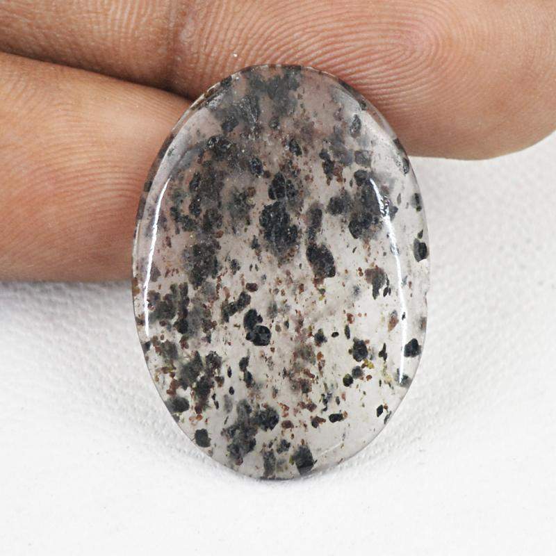 gemsmore:Natural Rutile Quartz Oval Shape Genuine Gemstone