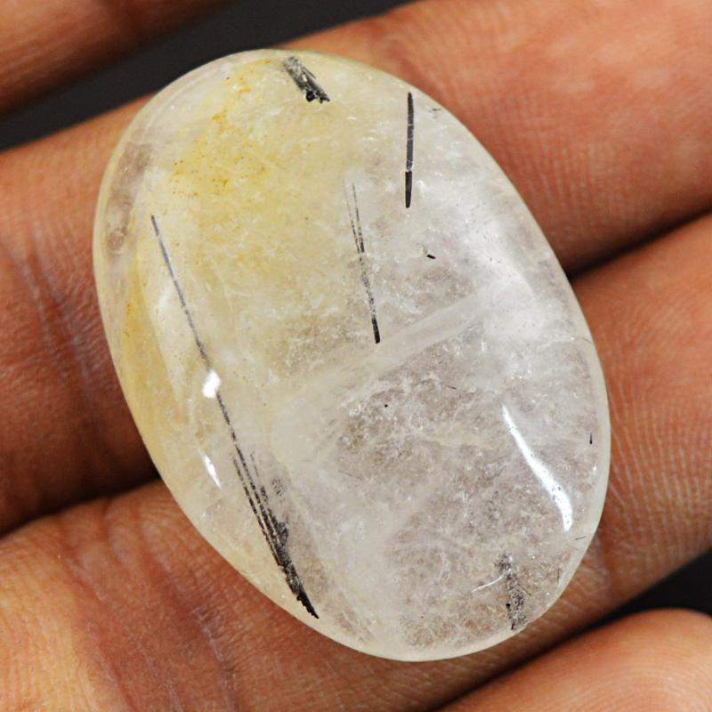 gemsmore:Natural Rutile Quartz Oval Shape Loose Gemstone gemsmore:Natural Rutile Quartz Oval Shape Loose Gemstone