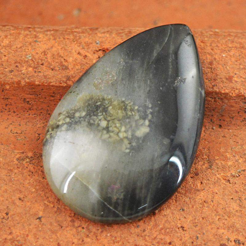 gemsmore:Natural Rutile Quartz Pear Shape Loose Gemstone