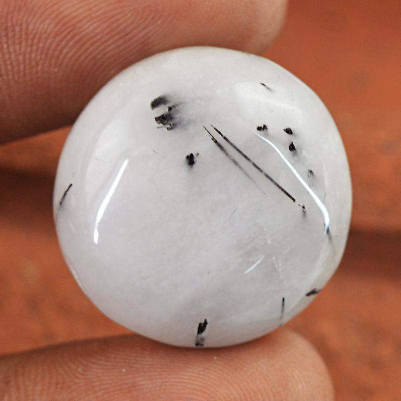 gemsmore:Natural Rutile Quartz Round Shape Genuine Gemstone gemsmore:Natural Rutile Quartz Round Shape Genuine Gemstone