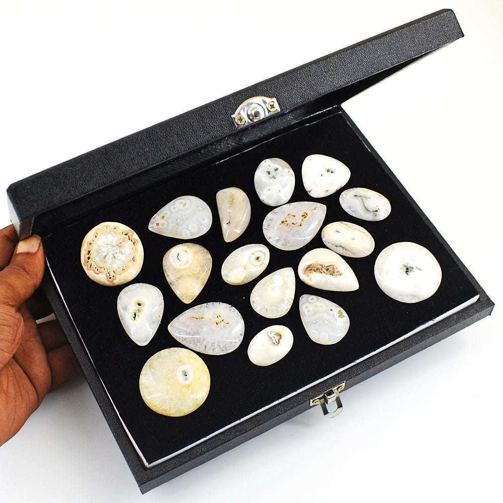 gemsmore:Natural Solar Quartz Untreated Gemstone Cabochon Lot gemsmore:Natural Solar Quartz Untreated Gemstone Cabochon Lot