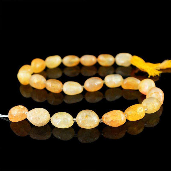 gemsmore:Natural Unheated Orange Aventurine Beads Strand - Drilled