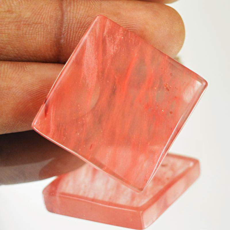 gemsmore:Natural Untreated Cherry Quartz Loose Gemstone gemsmore:Natural Untreated Cherry Quartz Loose Gemstone