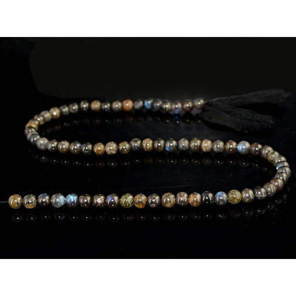 gemsmore:Natural Untreated Labradorite Beads Strand