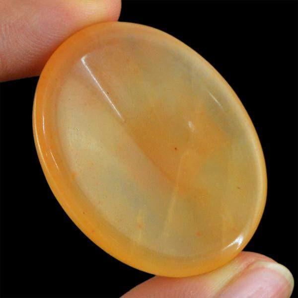 gemsmore:Natural Untreated Orange Onyx Oval Shape Gemstone gemsmore:Natural Untreated Orange Onyx Oval Shape Gemstone