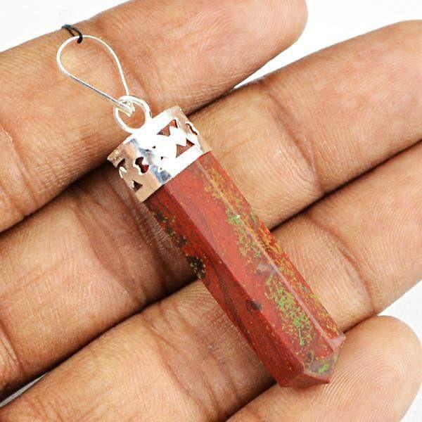 gemsmore:Natural Untreated Red Mookaite Reiki Healing Point Pendant gemsmore:Natural Untreated Red Mookaite Reiki Healing Point Pendant