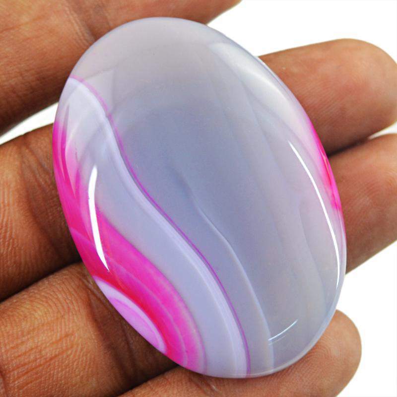 gemsmore:Natural Untreated Striped Onyx Oval Shape Gemstone gemsmore:Natural Untreated Striped Onyx Oval Shape Gemstone