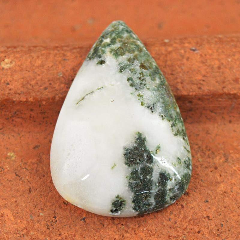 gemsmore:Natural Untreated Tree Agate Pear Shape Loose Gemstone gemsmore:Natural Untreated Tree Agate Pear Shape Loose Gemstone