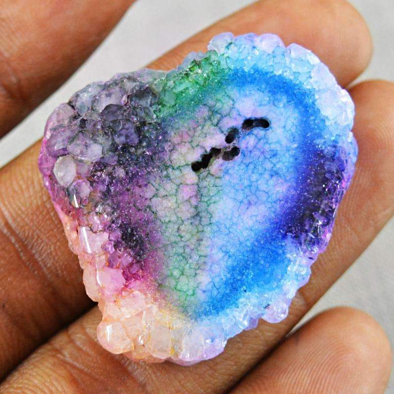 gemsmore:Natural Watermelon Druzy Gemstone - Untreated Loose gemsmore:Natural Watermelon Druzy Gemstone - Untreated Loose