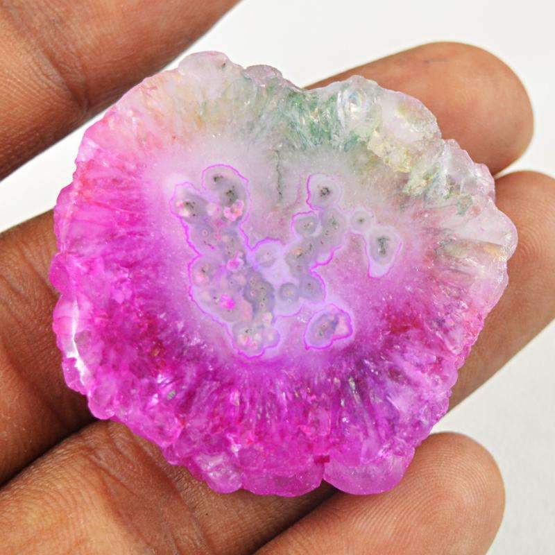 gemsmore:Natural Watermelon Druzy Gemstone - Untreated Loose gemsmore:Natural Watermelon Druzy Gemstone - Untreated Loose