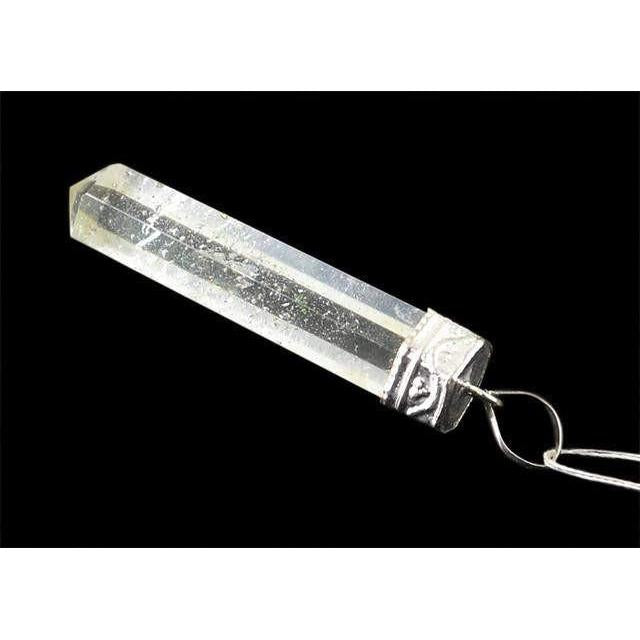 gemsmore:Natural White Quartz Healing Point Pendant gemsmore:Natural White Quartz Healing Point Pendant