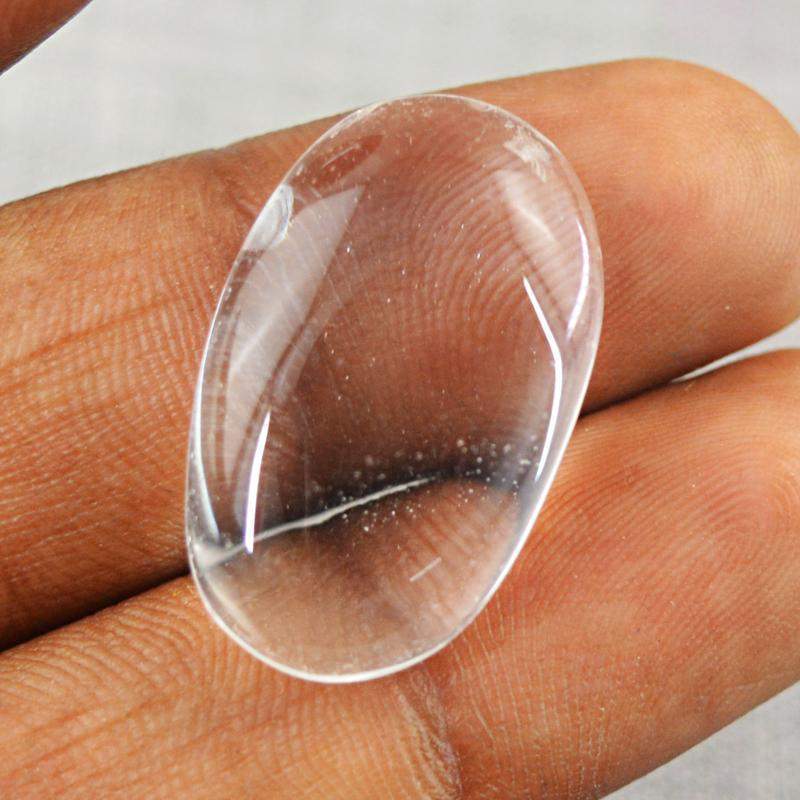 gemsmore:Natural White Quartz Oval Shape Loose Gemstone gemsmore:Natural White Quartz Oval Shape Loose Gemstone