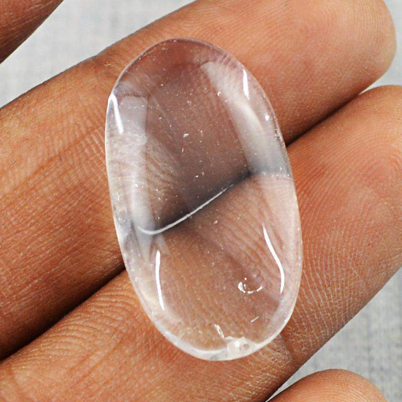 gemsmore:Natural White Quartz Untreated Oval Shape Loose Gemstone gemsmore:Natural White Quartz Untreated Oval Shape Loose Gemstone