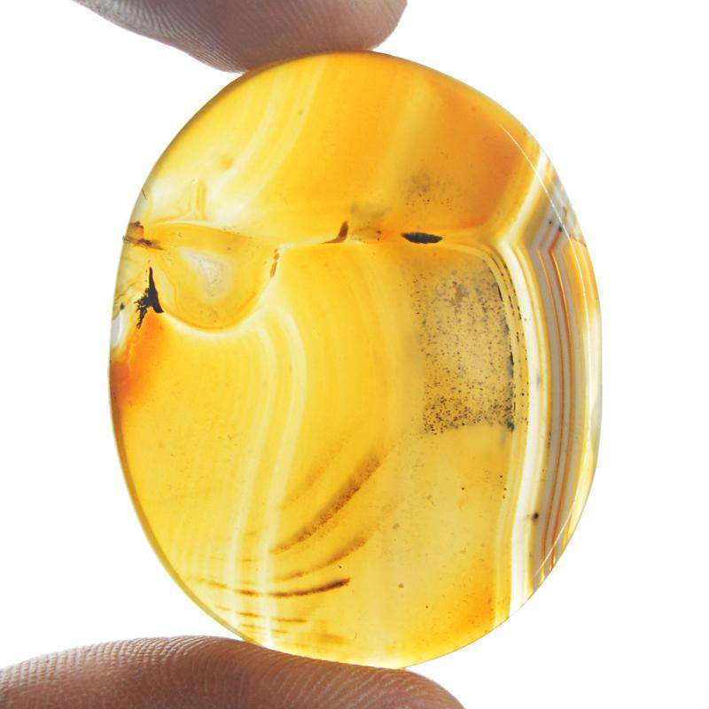 gemsmore:Natural Yellow Onyx Oval Shape Loose Gemstone gemsmore:Natural Yellow Onyx Oval Shape Loose Gemstone