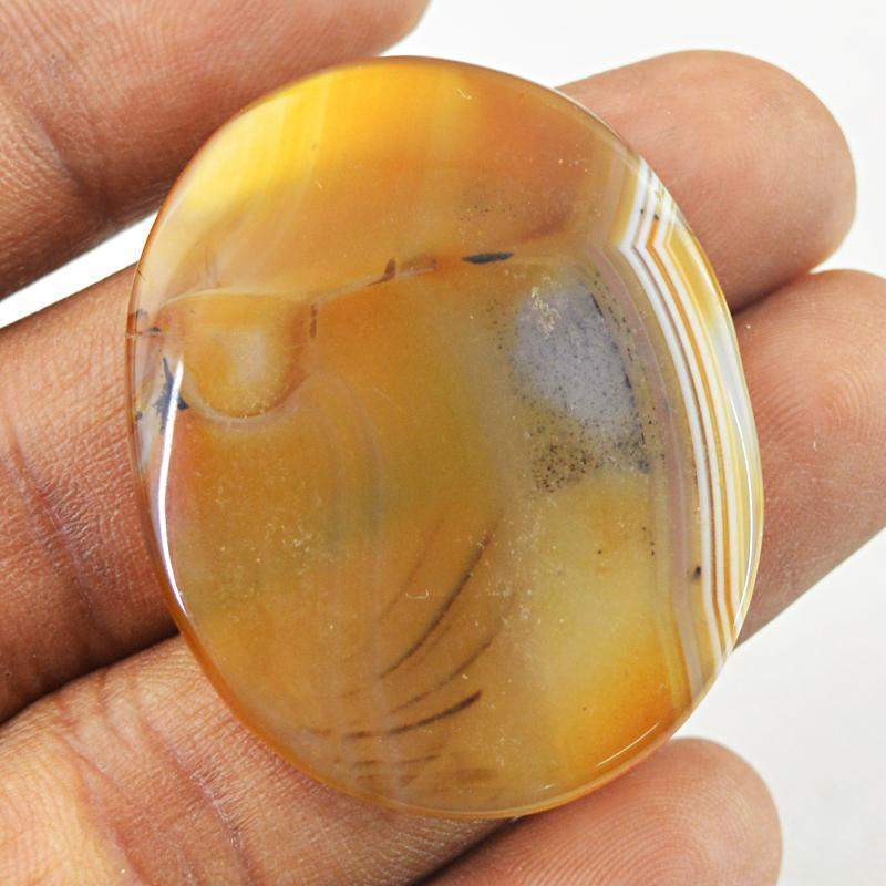 gemsmore:Natural Yellow Onyx Oval Shape Loose Gemstone gemsmore:Natural Yellow Onyx Oval Shape Loose Gemstone