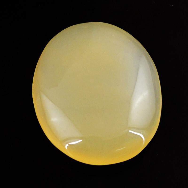 gemsmore:Natural Yellow Onyx Oval Shape Untreated Gemstone gemsmore:Natural Yellow Onyx Oval Shape Untreated Gemstone