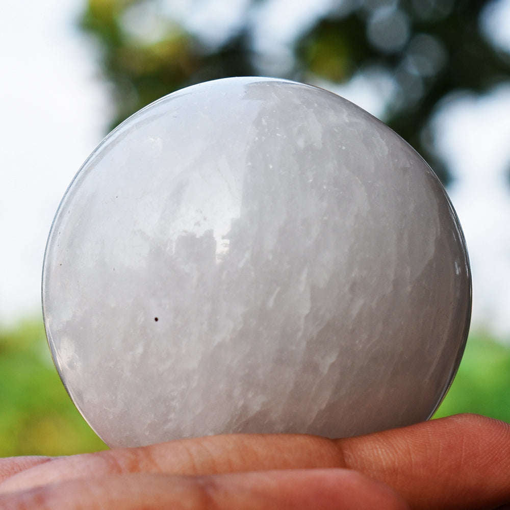 gemsmore:Natutal  White Quartz  Hand Carved  Healing  Crystal Sphere gemsmore:Natutal  White Quartz  Hand Carved  Healing  Crystal Sphere
