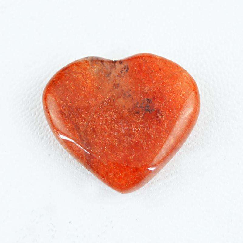 gemsmore:Orange Aventurine Gemstone Natural Heart Shape gemsmore:Orange Aventurine Gemstone Natural Heart Shape