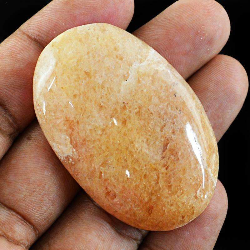 gemsmore:Orange Aventurine Gemstone Natural Oval Shape gemsmore:Orange Aventurine Gemstone Natural Oval Shape