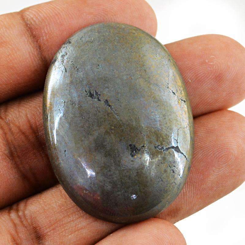 gemsmore:Oval Shape Golden Hematite Gemstone - Natural Untreated gemsmore:Oval Shape Golden Hematite Gemstone - Natural Untreated