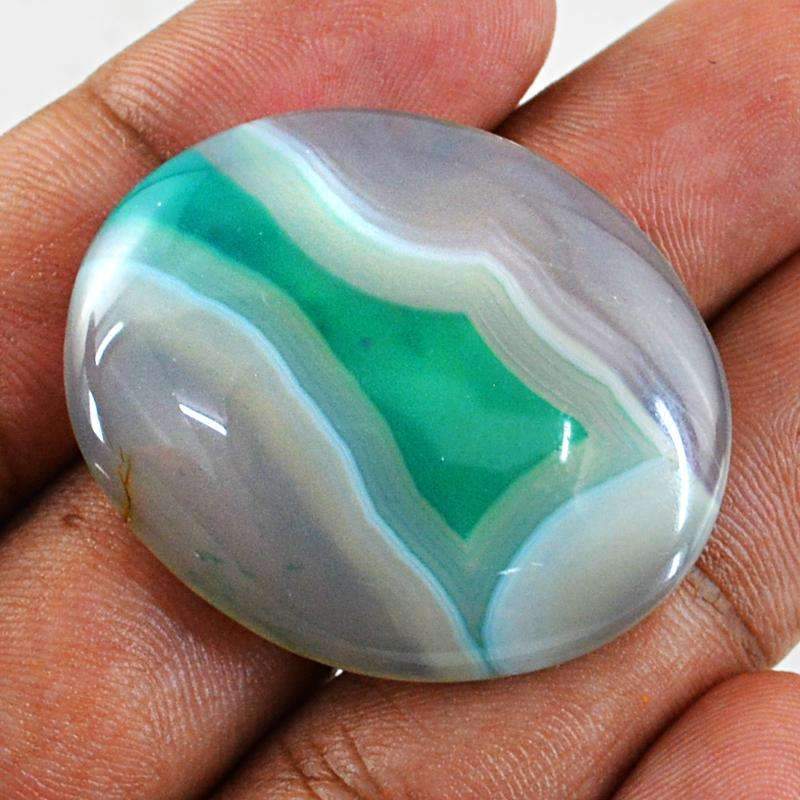 gemsmore:Oval Shape Green Onyx Gemstone Natural Untreated gemsmore:Oval Shape Green Onyx Gemstone Natural Untreated