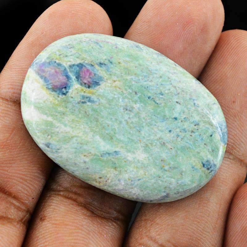 gemsmore:Oval Shape Ruby Ziosite Gemstone Natural Untreated gemsmore:Oval Shape Ruby Ziosite Gemstone Natural Untreated