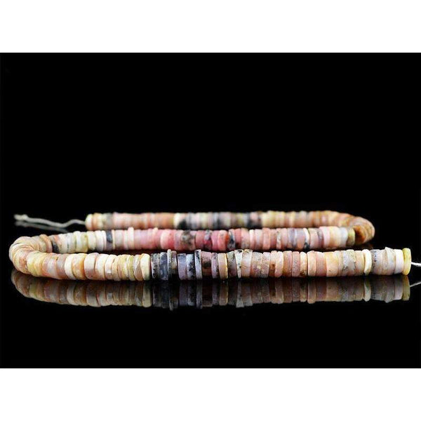 gemsmore:Pink Australian Opal Drilled Beads Strand - Natural Round Shape