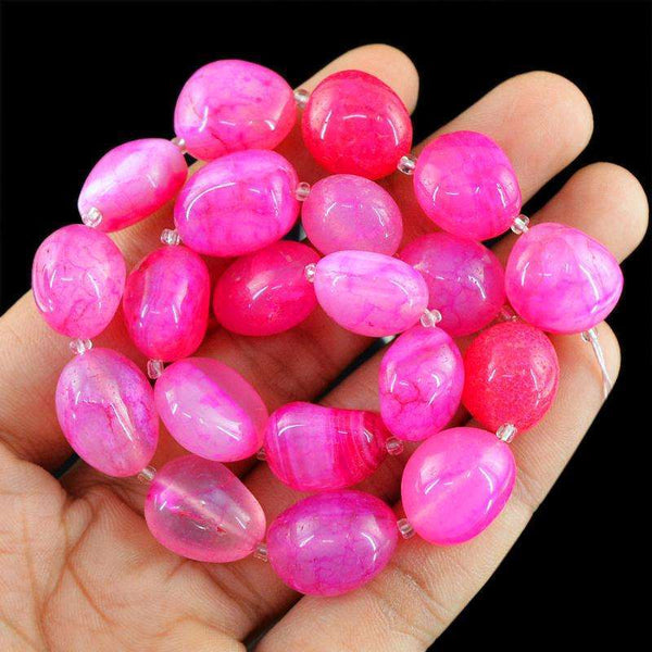 Pink Onyx Beads Strand Natural Untreated Drilled